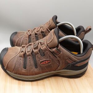 KEEN Shoe 10D Utility Men Brown Leather Waterproof Steel Toe Work Boots 1023268D